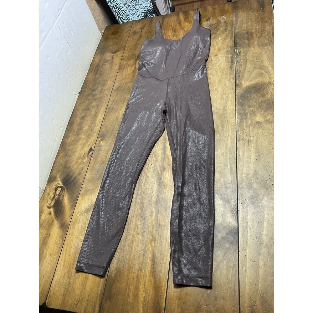 Lululemon Align Ribbed Bodysuit 25” *Shine Size 4 Brown Espresso